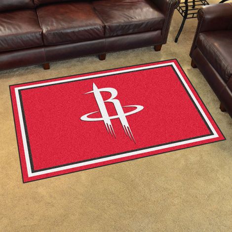 Houston Rockets NBA 4x6 Plush Rug