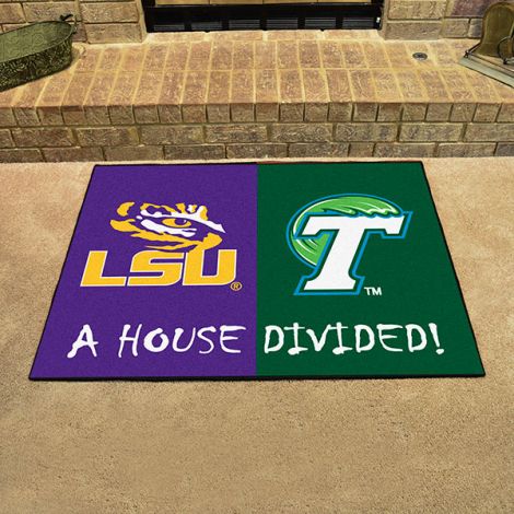 House Divided - LSU - Tulane Collegiate House Divided Mat