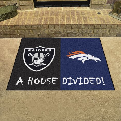 Broncos / Raiders MLB House Divided Mats