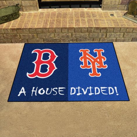 Red Sox / Mets MLB House Divided Mats