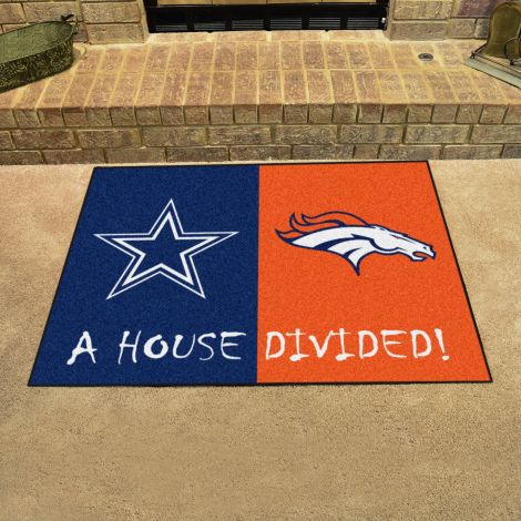 Cowboys / Broncos MLB House Divided Mats