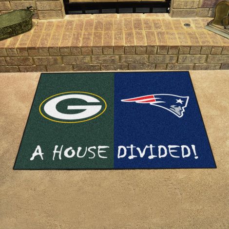 Packers / Patriots MLB House Divided Mats