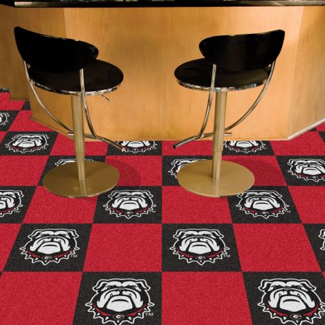 University of Georgia Bulldog Collegiate Team Carpet Tiles