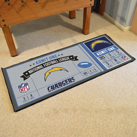 Los Angeles Chargers MLB Ticket Runner Mats