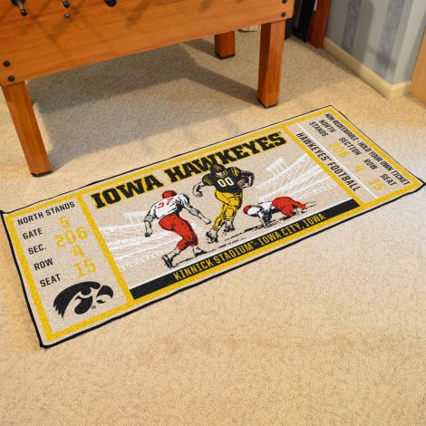 University of Iowa Collegiate Ticket Runner Mat