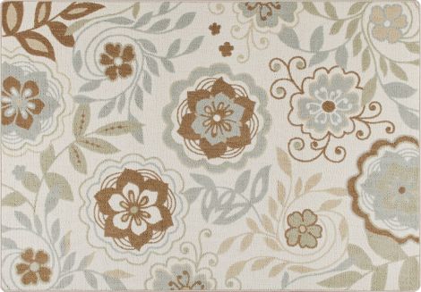 Garden Passage Ivory Mix & Mingle Collection Area Rug