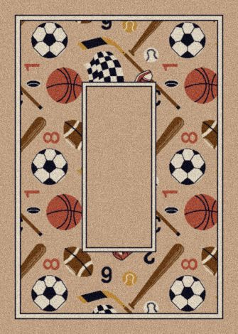 Good Sports Pearl Mist Milliken Design Center Collection Area Rug