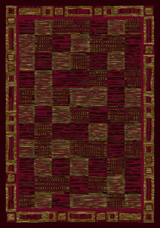 Kirala Dark Chocolate/Brick Innovations Collection Area Rug