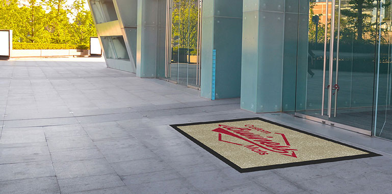 Outdoor Logo Floor Mats are perfect for showing off your logo to draw attention to your business. These mats are made to stand up against outdoor weather and still show your logo. Shop our selection of outdoor Logo Matting today!